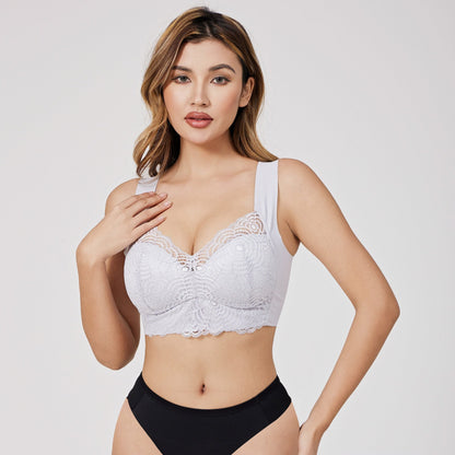 Wire-free plus size bra underwear sexy lace ultra-thin push-up bra