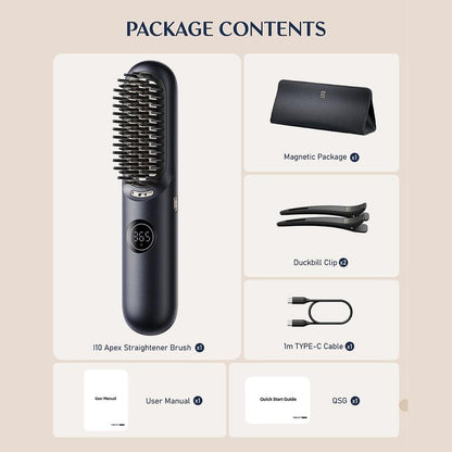 🔥 10 APEX Cordless Hot Brush | Ionic Ceramic Styler with Digital Display