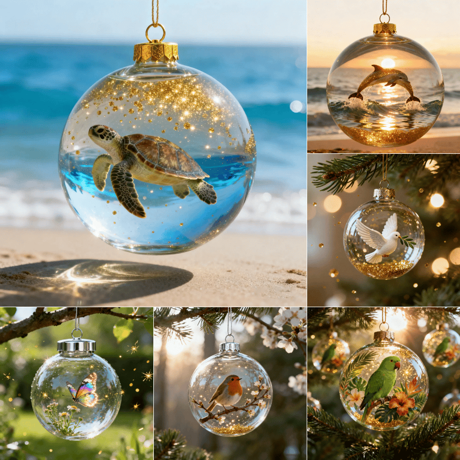 🔥LAST DAY 49% OFF-🌊🌲 2026 Marine & Forest Life Glass Decoraton CollectionTM 🐬🦜
