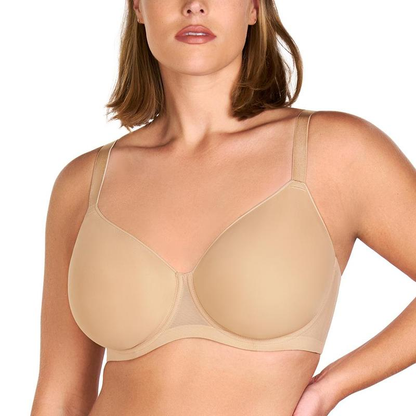 AirMesh Plus Size Full Coverage Mesh Lightly Padded Lined honeycomb-cup Adjustable Straps Underwire T-Shirt Bra