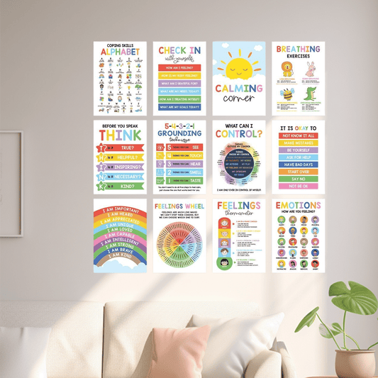 ❤️12 Pcs Calming Corner Posters