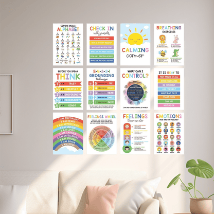 ❤️12 Pcs Calming Corner Posters