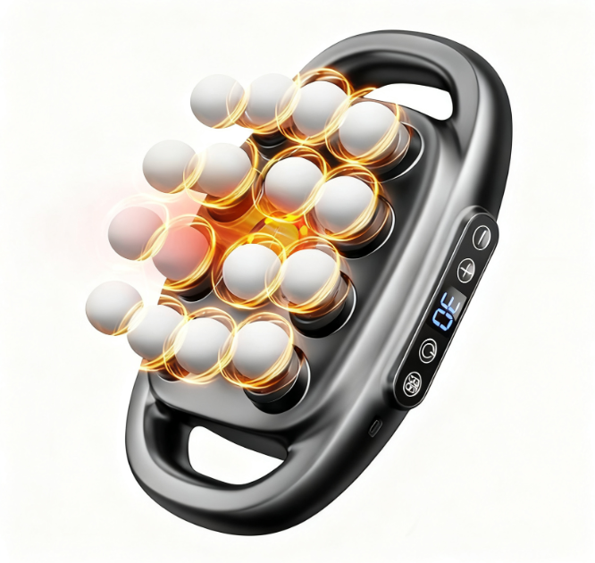 16-Head Massage Gun with 30 Levels: Deep Tissue Percussion for Back, Shoulder & Leg Pain Relief