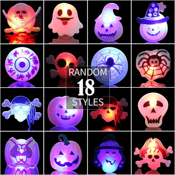 🎁 Hot Sale Promotion 49% OFF 🔥 Halloween 50Pcs LED glowing ring