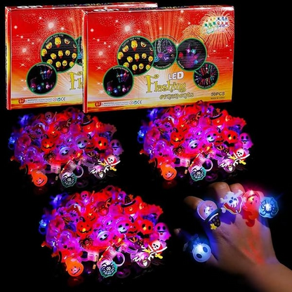 🎁 Hot Sale Promotion 49% OFF 🔥 Halloween 50Pcs LED glowing ring